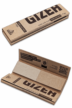 GIZEH Unbleached King Size Slim + Tips