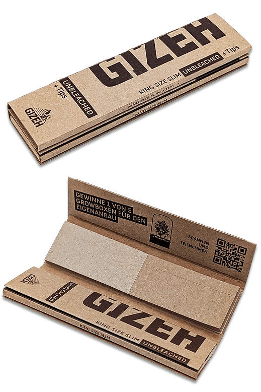 GIZEH Unbleached King Size Slim + Tips