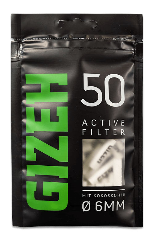 GIZEH BLACK® Active Filter 6mm – 50er Beutel