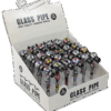 Glaspfeife mit Metallkopf