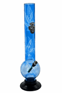 40cm Acrylbong mit Hanfblättern