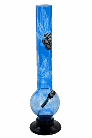 40cm Acrylbong mit Hanfblättern