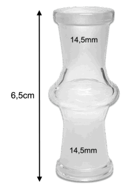 Glasadapter 14,5 mm Male zu 14,5 mm Female