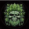 Aufklkeber Weed Leaf Skull