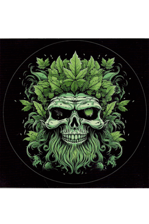 Aufklkeber Weed Leaf Skull