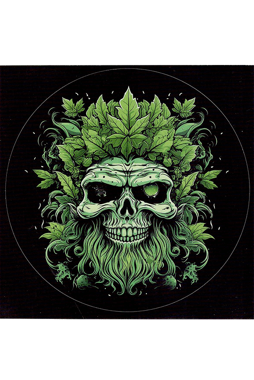 Aufklkeber Weed Leaf Skull