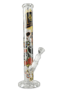 Colour Skull Glasbong 45cm aus 5mm Glas mit 18,8mm Stecksystem und Diffusor