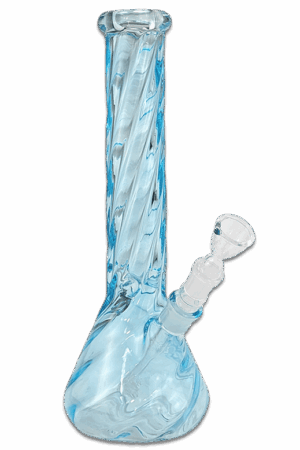 Blaue Bong Twisted 35cm 5mm