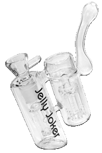 Bubble Joe Handbubbler aus Borosilikatglas mit Duschkopf- und 8-Arm-Perkolator (18,8 mm)