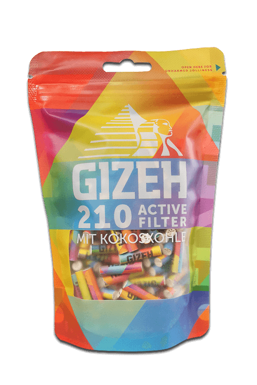 Gizeh-ACTIV-Aktivkohlefilter-Slim-210er-Beutel-Rainbow-6mm