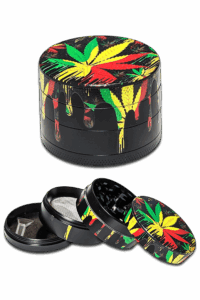 Metall-Grinder 4-teilig 50 mm Reggae-Design