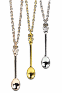 Löffelchen-Snuff-Halsketten in Silber, Gold und Rose-Gold mit Löffelanhänger