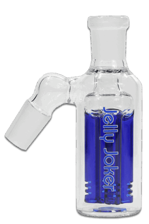 Bong Vorkühler Four-ce – 11 cm Höhe, 2 x 18,8 mm Schliffe, blauer 4-Arm-Perkolator, Borosilikatglas