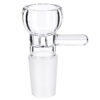 Klarer runder Bongkopf 18,8mm mit Griff und kleinem Durchlass