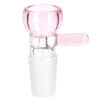 Pinker runder Bongkopf 18,8mm mit Griff und kleinem Durchlass