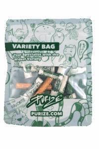 Purize Variety Bag im Beutel mit verschiedenen Aktivkohlefiltern in mehreren Größen und Ausführungen.