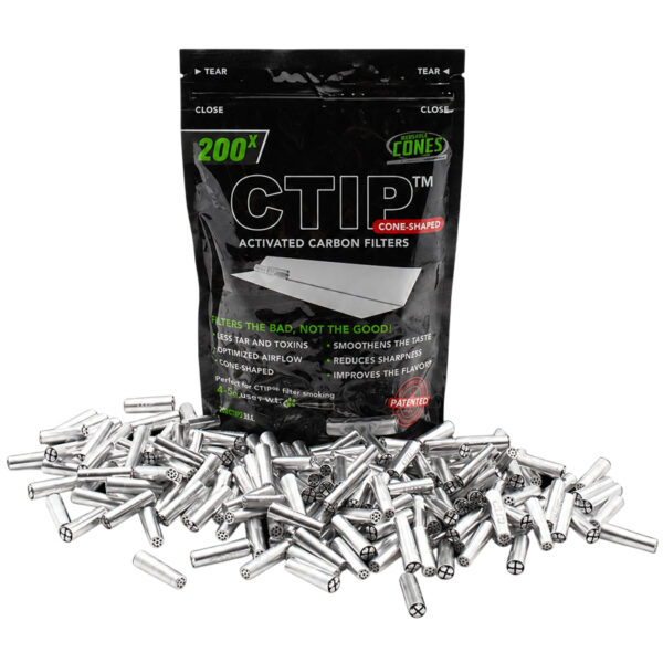 CTIP Aktivkohlefilter 200 Stück – konisch Ø6-7mm 1 CTIP Aktivkohlefilter 200 Stück konisch Ø6-7mm mit Vorratsbeutel