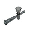 Chillum und Köpfchen der Geraden Bong Fullco Black mit 18,8mm Schliff
