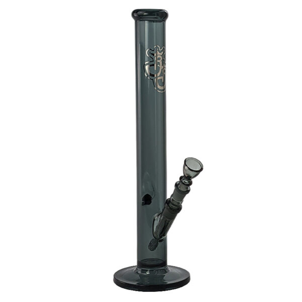 Gerade Bong „Fullco Black“ – 45cm aus 5mm Borosilikatglas 1 Gerade Bong Fullco Black 45cm aus 5mm Borosilikatglas