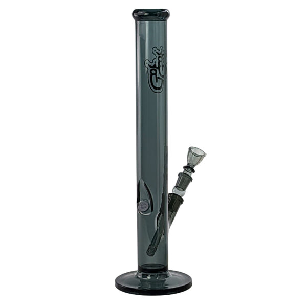 Schwarze Bong „Fullco Black“ – 45cm aus 5mm Borosilikatglas 2 Schwarze Bong Fullco Black 45cm Rückansicht aus 5mm Borosilikatglas