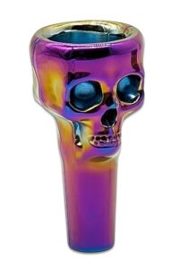 Verpackung Metallkopf Bong, 14,5 mm Schliff, 2-teilig, magnetisch, regenbogenfarben – hochwertiges Zubehör für Bongs.