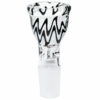 Bong Kopf Wig Wag Swirl Black White 18,8mm Rückansicht
