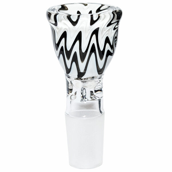 Bong Kopf Wig Wag Swirl Black White 18,8mm Rückansicht