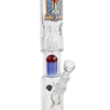 Bong Space Glider 45 cm Borosilikatglas mit Achtarm-Perkolator und Eiskerben