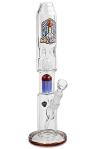 Bong Space Glider 45 cm Borosilikatglas mit Achtarm-Perkolator und Eiskerben