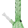Twisted Bong grün, 35 cm Höhe, 5 mm Glas mit Eiskerben und Diffusor