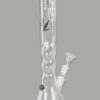Bong White Tulip Rückseite – 45 cm Glasbong mit silbernem Hanfblatt-Design kaufen bei Jelly Joker