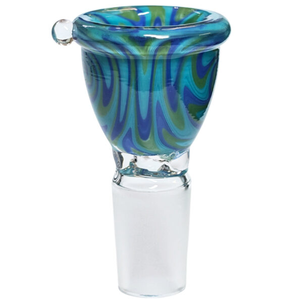 Glasdesign Wig Wag Bongkopf Swirl Green 18,8mm aus Borosilikatglas