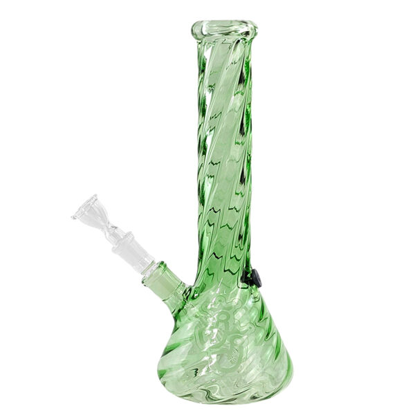 Grüne Bong Twisted 35cm Seitenansicht