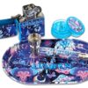 Komplettset Blau „Blazed“ mit Tray, Grinder, Handpfeife und Feuerzeug