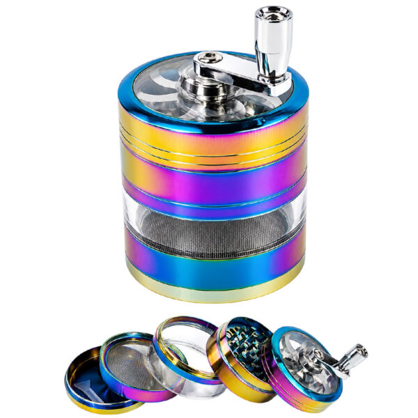 Kurbelgrinder mit Sichtfenster Ø63mm Rainbow