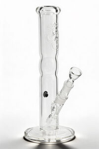 Little B Clear Bong aus klarem Glas, 35cm, 5mm Borosilikatglas, 18,8mm Schlitz-Diffusor, Kickloch