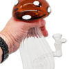 Pilzbong The Big Size aus Glas im Pilzdesign, in der Hand gehalten – 24 cm hoch, mit Wheelperkolator