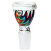 Swirl Rainbow Wig Wag Glasdesign Bong Kopf 18,8mm aus Borosilikatglas