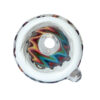 Swirl Rainbow Wig Wag Glasdesign Bong Kopf 18,8mm Draufsicht