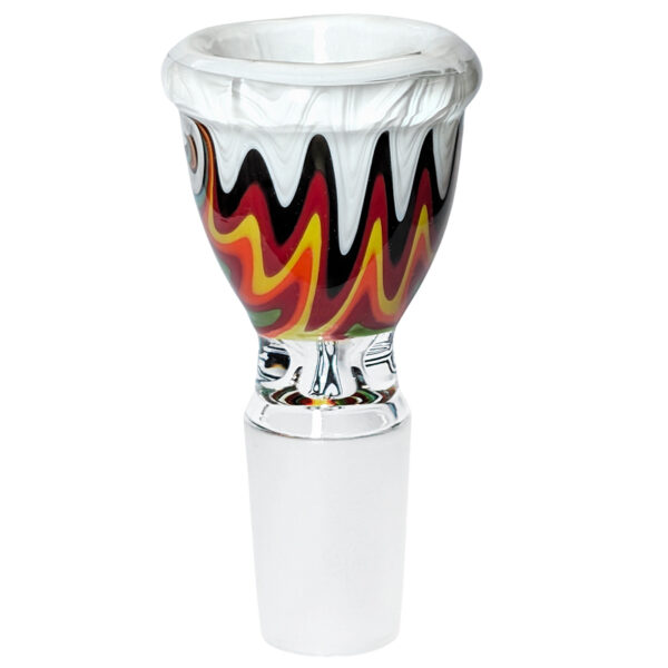 Swirl Rainbow Wig Wag Glasdesign Bong Kopf 18,8mm Vorderansicht