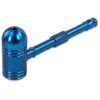 Purpfeife Blau – 9 cm Handpfeife aus eloxiertem Aluminium