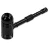 Purpfeife Schwarz – 9 cm Handpfeife aus eloxiertem Aluminium