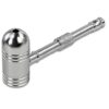 Purpfeife Silber – 9 cm Handpfeife aus eloxiertem Aluminium