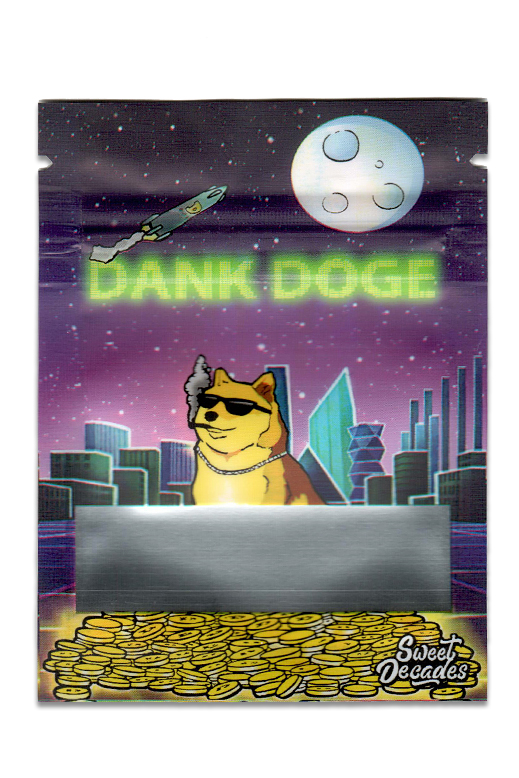 Cali Bag „Dank Doge“ – 6 × 8 cm, mit Sichtfenster vorn