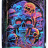 Rolling Tray „Neon Skull Grove“ – Metall, 28,5 × 18,8 cm, beidseitig bedruckt