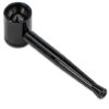 Sieblose Purpfeife Schwarz – 9 cm Handpfeife aus Aluminium
