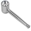 Sieblose Purpfeife Silber – 9 cm Handpfeife aus Aluminium