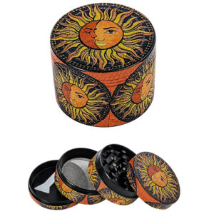 Grinder mit Sonnenmotiv – Ø50mm – 4-teilig aus Zink