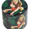 Reggae Grinder Motiv 6 – Ø40 mm, 4-teilig aus Zink mit Pollinator-Sieb, Schaber & stylischem Reggae-Motiv