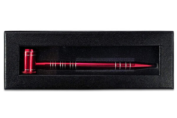 Purpfeife aus Aluminium in Geschenkbox – 16 cm, sieblos